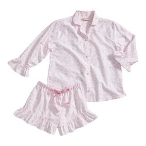 Pottery Barn Teen LoveShackFancy Floral Trellis  Pajama Set S Blush New